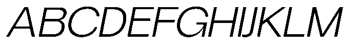 Degitan Light Italic Semi Condensed Font UPPERCASE