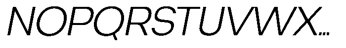 Degitan Light Italic Semi Condensed Font UPPERCASE
