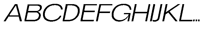 Degitan Light Italic Semi Expanded Font UPPERCASE