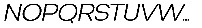 Degitan Light Italic Semi Expanded Font UPPERCASE