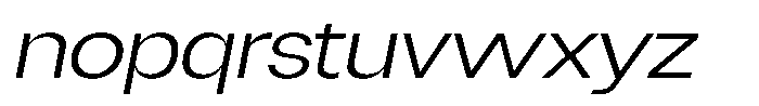 Degitan Light Italic Semi Expanded Font LOWERCASE
