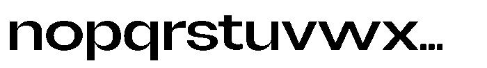 Degitan Medium Expanded Font LOWERCASE