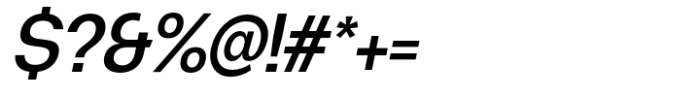 Degitan Medium Italic Semi Condensed Font OTHER CHARS