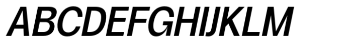 Degitan Medium Italic Semi Condensed Font UPPERCASE