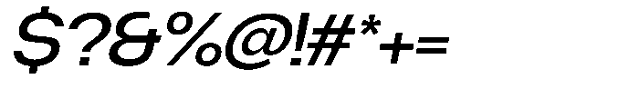 Degitan Medium Italic Semi Expanded Font OTHER CHARS