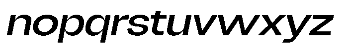 Degitan Medium Italic Semi Expanded Font LOWERCASE