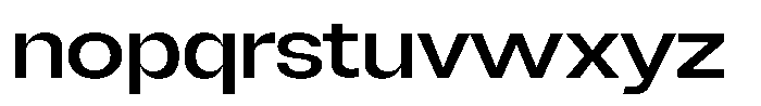 Degitan Medium Semi Expanded Font LOWERCASE