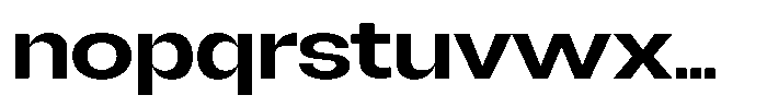 Degitan Semi Bold Expanded Font LOWERCASE