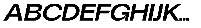 Degitan Semi Bold Italic Semi Expanded Font UPPERCASE