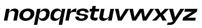 Degitan Semi Bold Italic Semi Expanded Font LOWERCASE