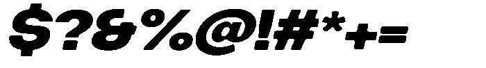 Degitan Soft Black Expanded Italic Font OTHER CHARS