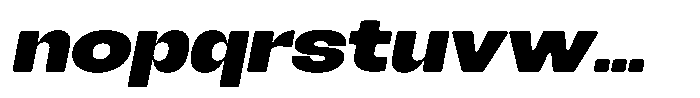 Degitan Soft Black Expanded Italic Font LOWERCASE
