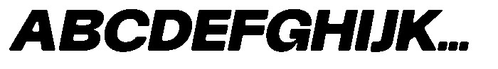 Degitan Soft Black Semi Condensed Italic Font UPPERCASE