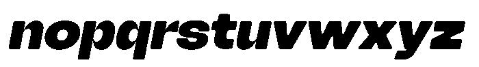 Degitan Soft Black Semi Condensed Italic Font LOWERCASE