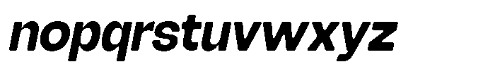 Degitan Soft Bold Condensed Italic Font LOWERCASE