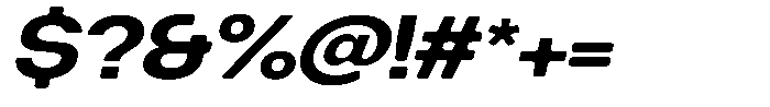 Degitan Soft Bold Expanded Italic Font OTHER CHARS