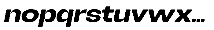 Degitan Soft Bold Expanded Italic Font LOWERCASE