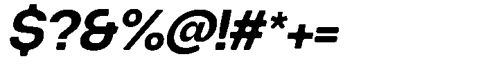 Degitan Soft Bold Semi Condensed Italic Font OTHER CHARS