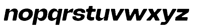 Degitan Soft Bold Semi Condensed Italic Font LOWERCASE