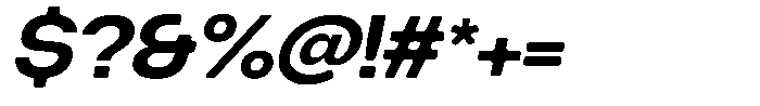 Degitan Soft Bold Semi Expanded Italic Font OTHER CHARS