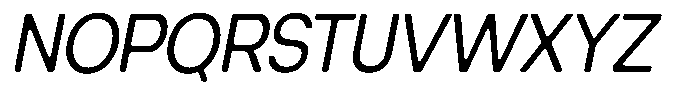 Degitan Soft Condensed Italic Font UPPERCASE