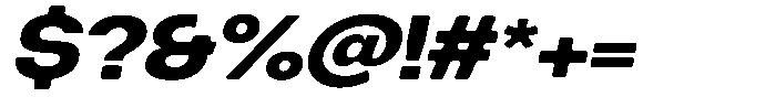 Degitan Soft Extra Bold Expanded Italic Font OTHER CHARS