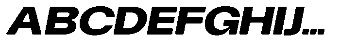 Degitan Soft Extra Bold Expanded Italic Font UPPERCASE