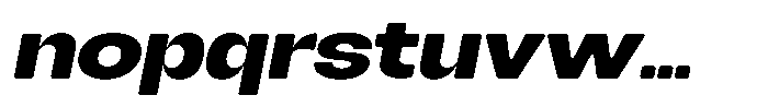 Degitan Soft Extra Bold Expanded Italic Font LOWERCASE