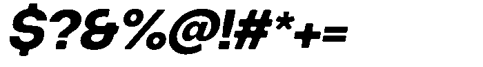Degitan Soft Extra Bold Semi Condensed Italic Font OTHER CHARS
