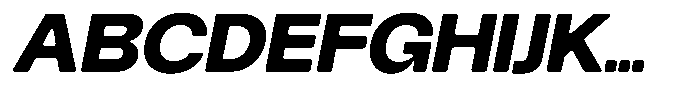 Degitan Soft Extra Bold Semi Condensed Italic Font UPPERCASE