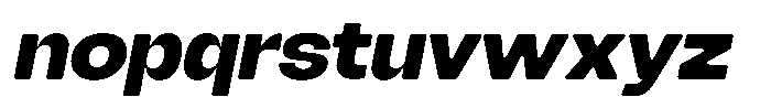 Degitan Soft Extra Bold Semi Condensed Italic Font LOWERCASE