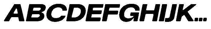 Degitan Soft Extra Bold Semi Expanded Italic Font UPPERCASE
