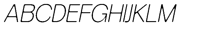 Degitan Soft Extra Light Condensed Italic Font UPPERCASE