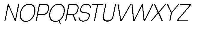 Degitan Soft Extra Light Condensed Italic Font UPPERCASE