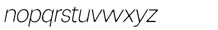 Degitan Soft Extra Light Condensed Italic Font LOWERCASE
