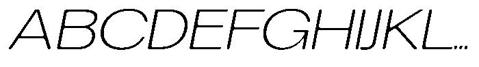 Degitan Soft Extra Light Expanded Italic Font UPPERCASE