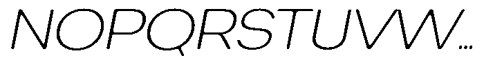 Degitan Soft Extra Light Expanded Italic Font UPPERCASE