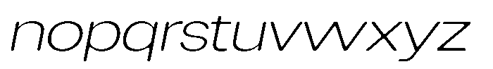 Degitan Soft Extra Light Expanded Italic Font LOWERCASE
