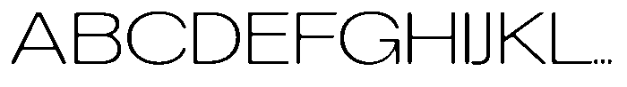 Degitan Soft Extra Light Expanded Font UPPERCASE
