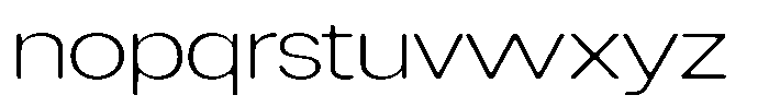 Degitan Soft Extra Light Expanded Font LOWERCASE