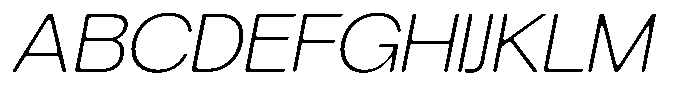 Degitan Soft Extra Light Semi Condensed Italic Font UPPERCASE