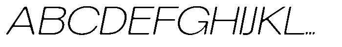 Degitan Soft Extra Light Semi Expanded Italic Font UPPERCASE