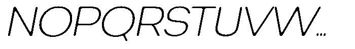 Degitan Soft Extra Light Semi Expanded Italic Font UPPERCASE