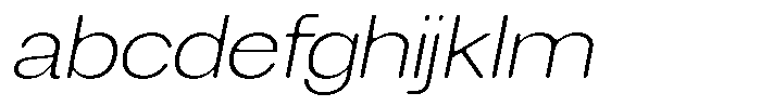 Degitan Soft Extra Light Semi Expanded Italic FONT
