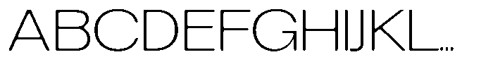 Degitan Soft Extra Light Semi Expanded Font UPPERCASE