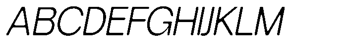 Degitan Soft Light Condensed Italic Font UPPERCASE