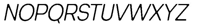 Degitan Soft Light Condensed Italic Font UPPERCASE