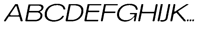 Degitan Soft Light Expanded Italic Font UPPERCASE