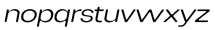 Degitan Soft Light Expanded Italic Font LOWERCASE
