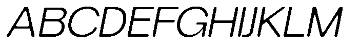 Degitan Soft Light Semi Condensed Italic Font UPPERCASE